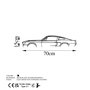 Wallity 1967 Ford Mustang Shelby GT500 Silhouette Escultura de Pared